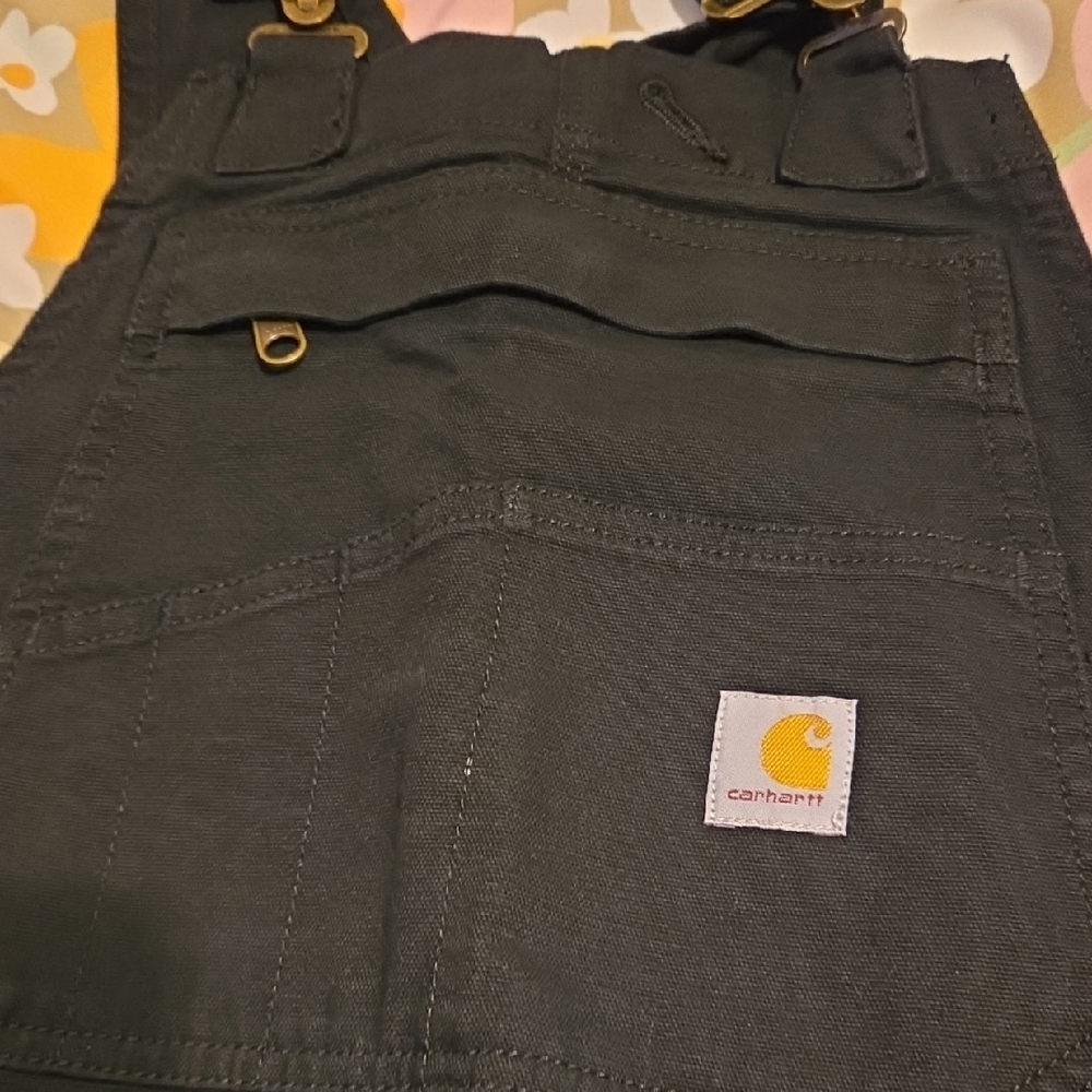 Carhartt Black Overalls with Logo Patch - Picture 2 of 4